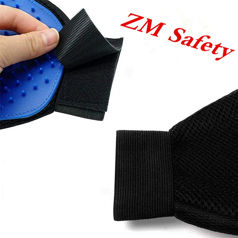 HY pet massage gloves with Enhanced Five Finger Design Guanti Da Animale Cat Glove Brush adjustable wrist strap