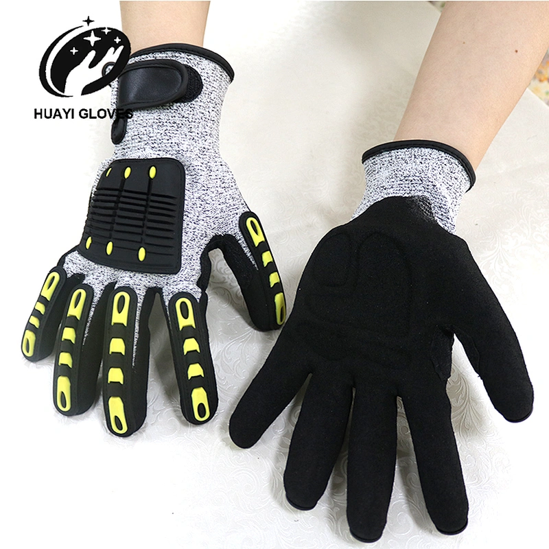 Fashionable In Style Auto Mechanics Gloves Oil Field Anti Cut