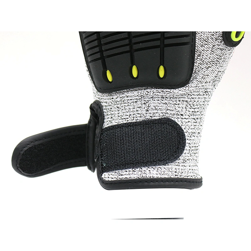 TPR Oilfield Safety Work Construction Industrial Protective Mechanical Glove Anti Cut Resistant Impact Mechanic Gloves