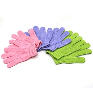 High quality Nylon Exfoliating Bathing Gloves  massage shower gloves for promotion in 2019