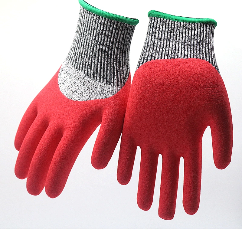 CE Level 5 Anti-cut Gloves Cut Resistant Gloves Nitrile Gloves