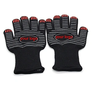 932F( 500C) High Temperature Heat Resistant BBQ Grill kitchen Gloves with EN407 Certified for cooking