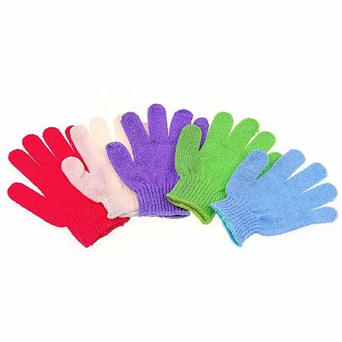 Nylon Body Wash Scrubber, SPA Massage Shower Bath Gloves Exfoliating Gloves