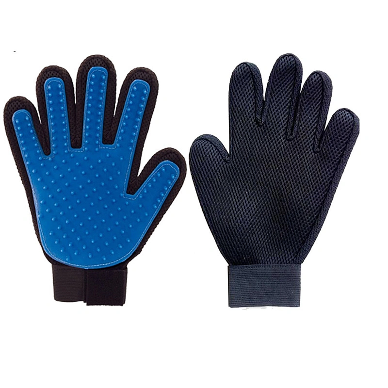 Deshedding Brush Massage Tool Horse Cat Dog Pet Grooming Glove Pet Hair Remover Glove