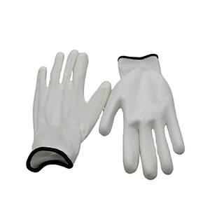 Wonderful Quality Comfortable Palm Fit Coated White PU Glove for Factory Use