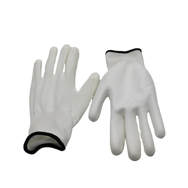 Wonderful Quality Comfortable Palm Fit Coated White PU Glove for Factory Use