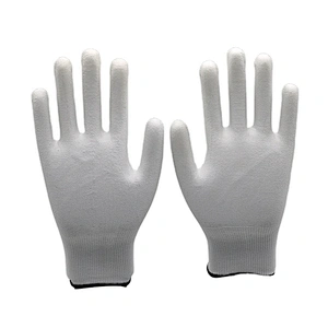 Wonderful Quality Comfortable Palm Fit Coated White PU Glove for Factory Use