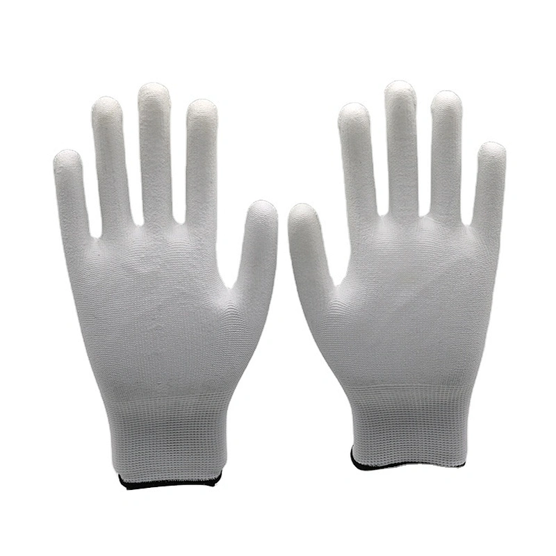 Wonderful Quality Comfortable Palm Fit Coated White PU Glove for Factory Use