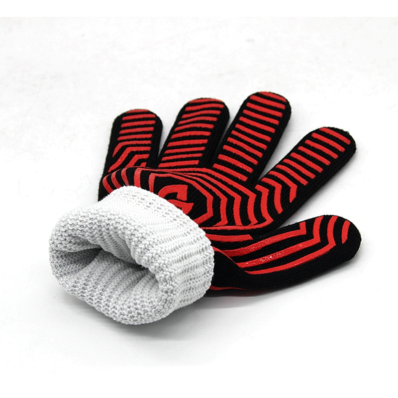 Hot Selling Double Layer Aramid Seamless Knit 932 F Heat Resistant BBQ Grill Kitchen Cooking Oven Gloves