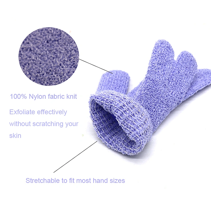 High quality Nylon Exfoliating Bathing Gloves  massage shower gloves for promotion in 2019