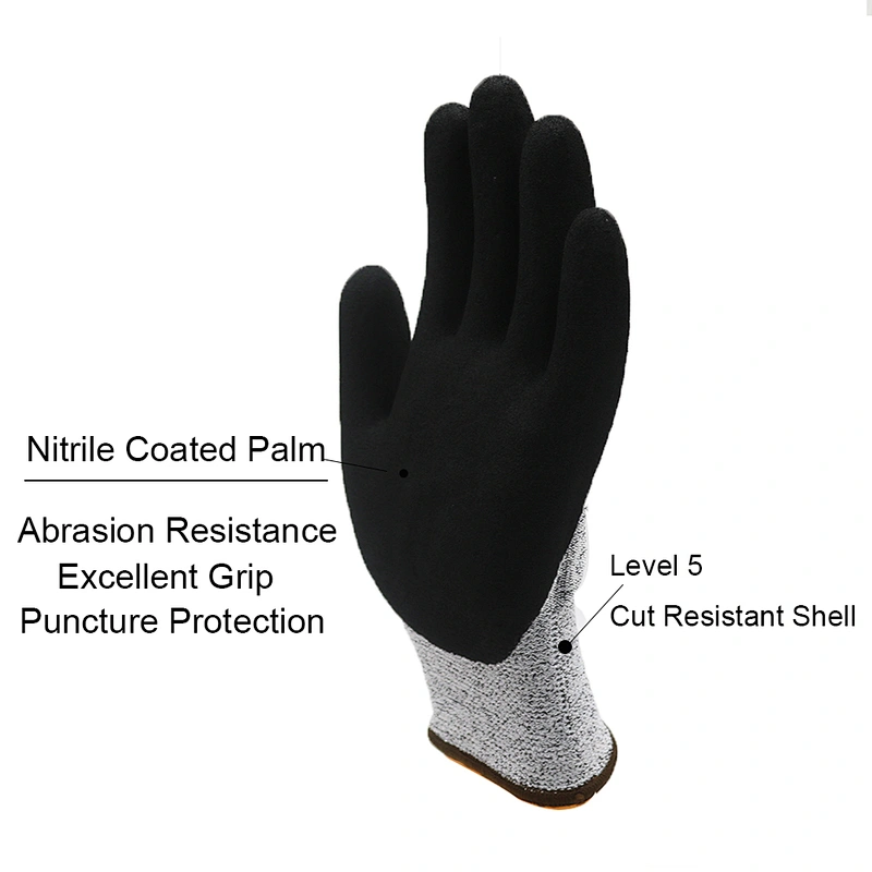 Cut Resistant Gloves Nitrile Coated Gloves Nitrile Working Gloves