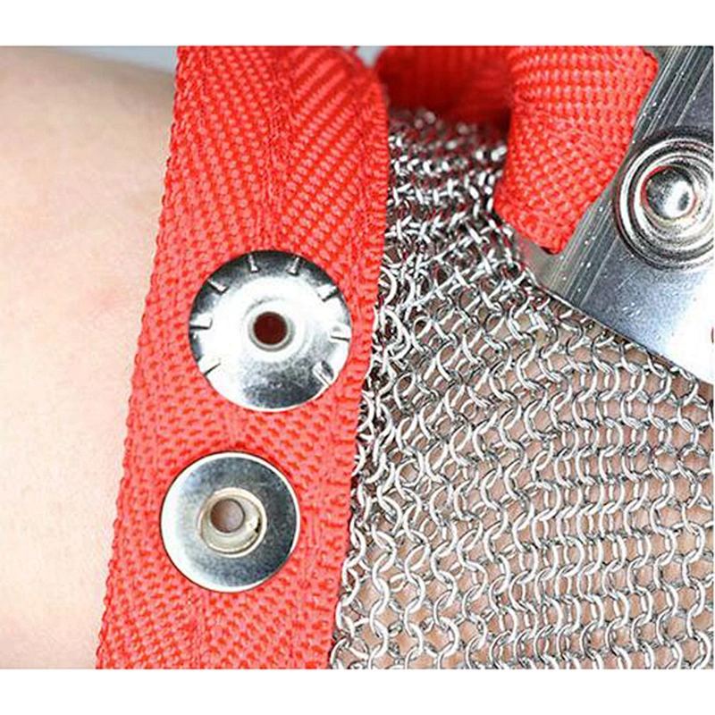 Level 5 Five Fingers Anti Cutting Butcher Stainless Steel Mesh Gloves for Slaughter Glass Processing Logging Worker
