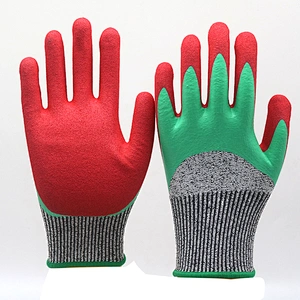 Sandy Nitrile Coated Cut Resistant Gloves Level 5 Anti Cut Gloves for Construction Industry
