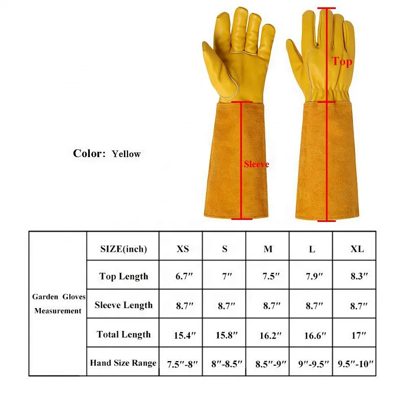 Men Women Long Forearm Gardening Gauntlet Rose Flower Pruning Protection Anti Cut Proof Hand Work Driving Leather Garden Gloves