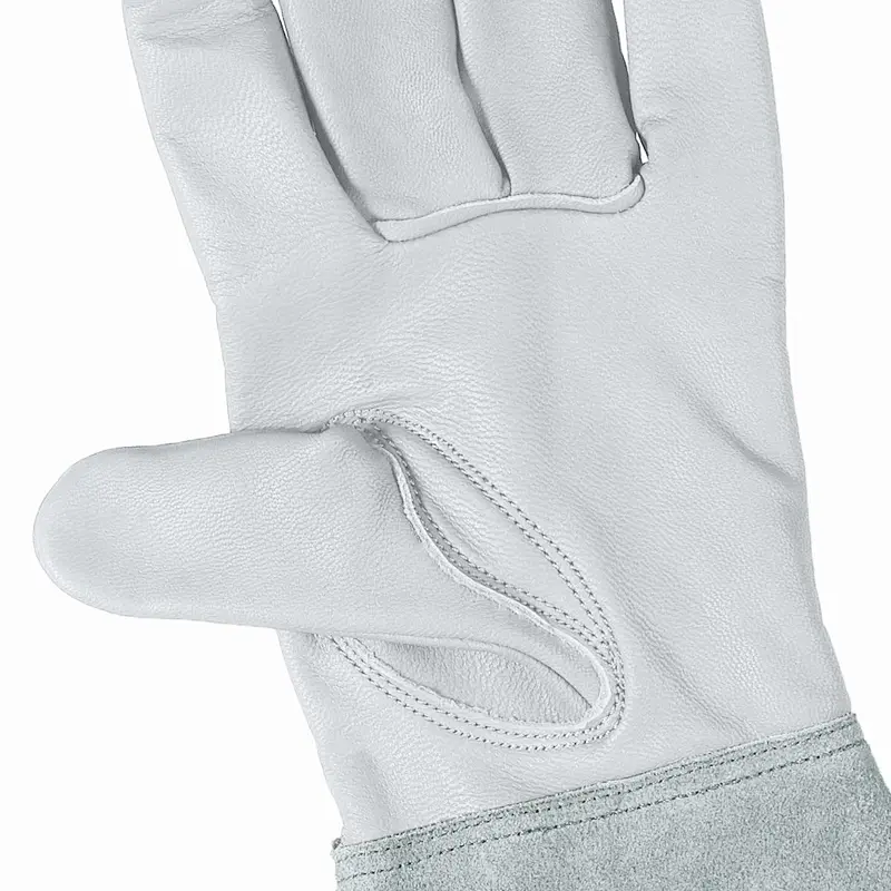 Cow Leather Gardening Gloves with Forearm Protection, Natural