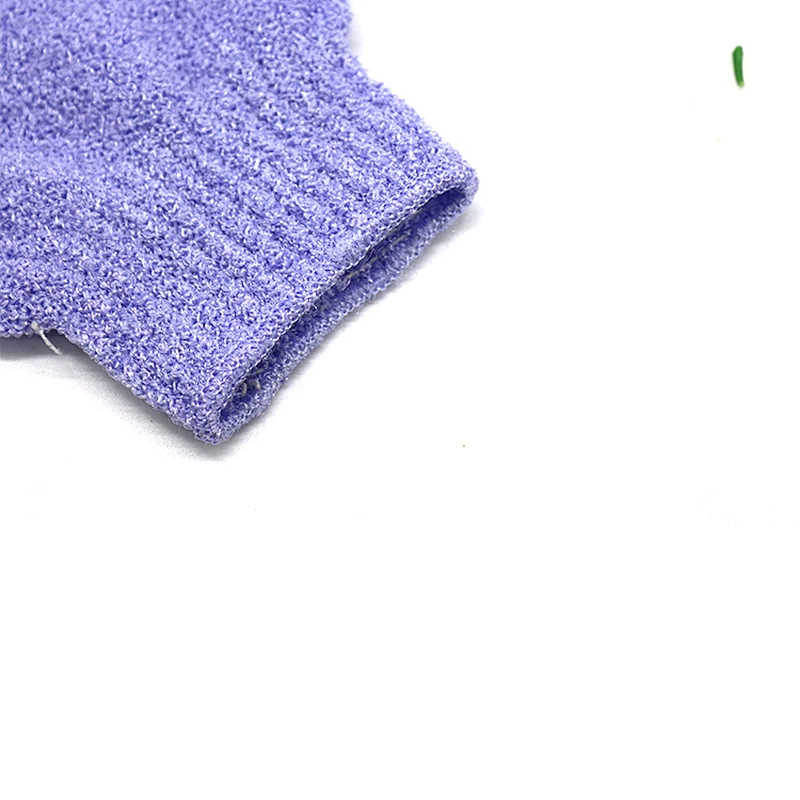 Five fingers nylon polyester exfoliating bath gloves