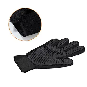 Pet Gentle Deshedding Brush Gloves Efficient Cat Hair Remover Mitts Dog Grooming Cleaning Glove With Enhanced Five Finger Design