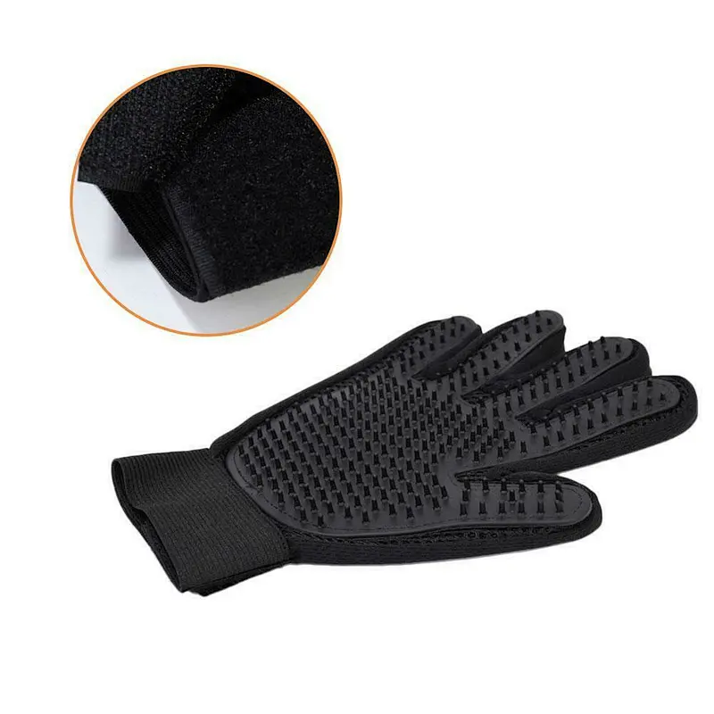 Pet Gentle Deshedding Brush Gloves Efficient Cat Hair Remover Mitts Dog Grooming Cleaning Glove With Enhanced Five Finger Design