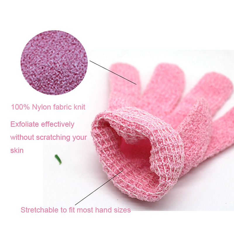 High quality Nylon Exfoliating Bathing Gloves  massage shower gloves for promotion in 2019