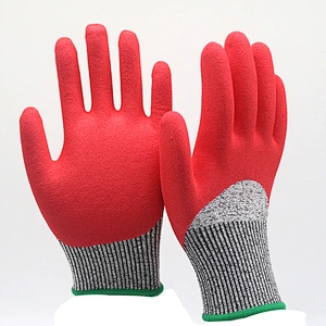 CE Level 5 Anti-cut Gloves Cut Resistant Gloves Nitrile Gloves