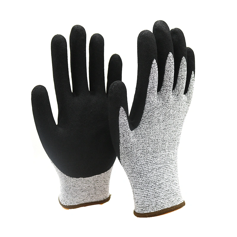 Oilfield China Nitrile Coated Cut Resistance Work Gloves Construction