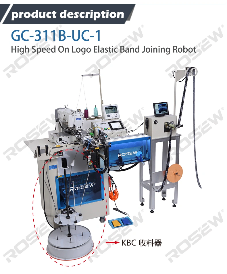 ROSEW GC-311B-UC-1 High-speed on logo Elastic Band Joining Robot industrial sewing machine