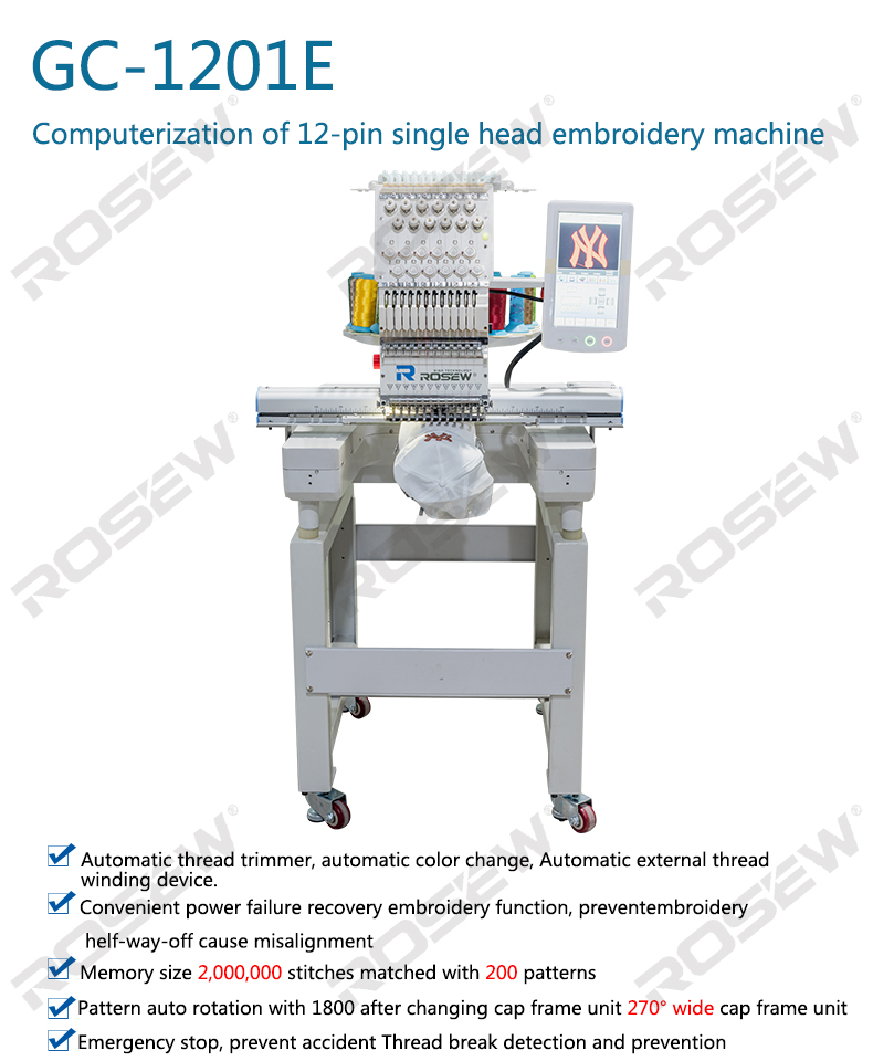 Rosew embroidery machine, multi head embroidery machine, multi needle machine