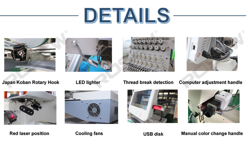 automatic flat embroidery machine with extended style, Single head 12 needles ,embroidery machine,
