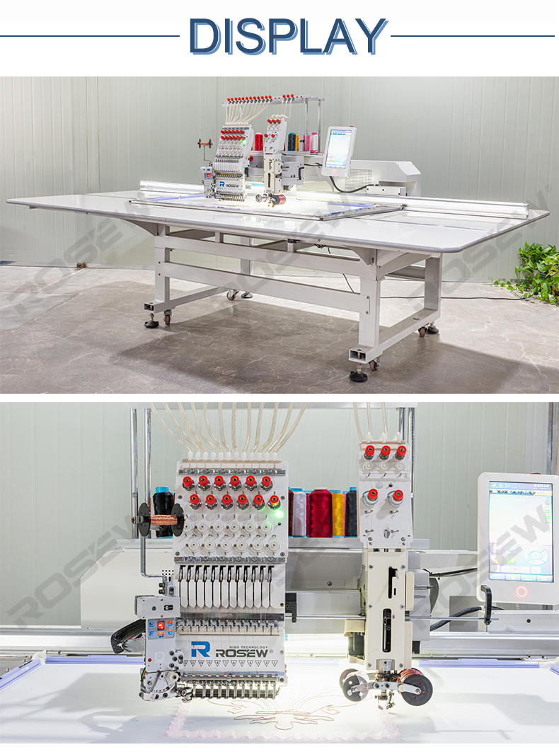 automatic flat embroidery machine with extended style, Single head 12 needles ,embroidery machine,