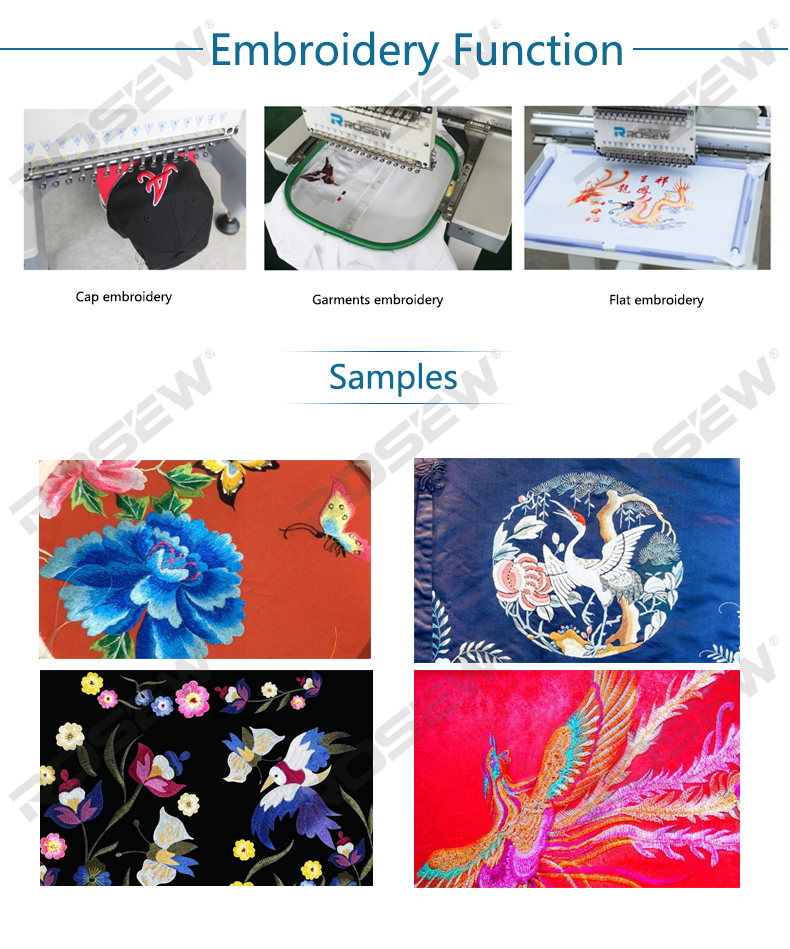 embroidery machine , flat embroidery machine,Single head 15 needles embroidery machine,embroidery area