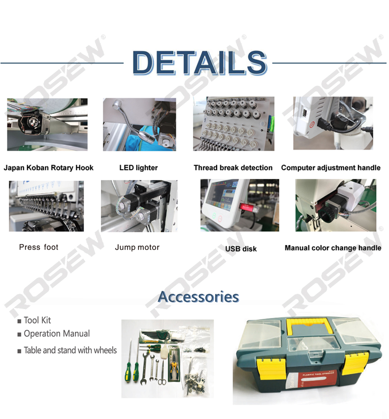 embroidery machine , flat embroidery machine,Single head 15 needles embroidery machine,embroidery area