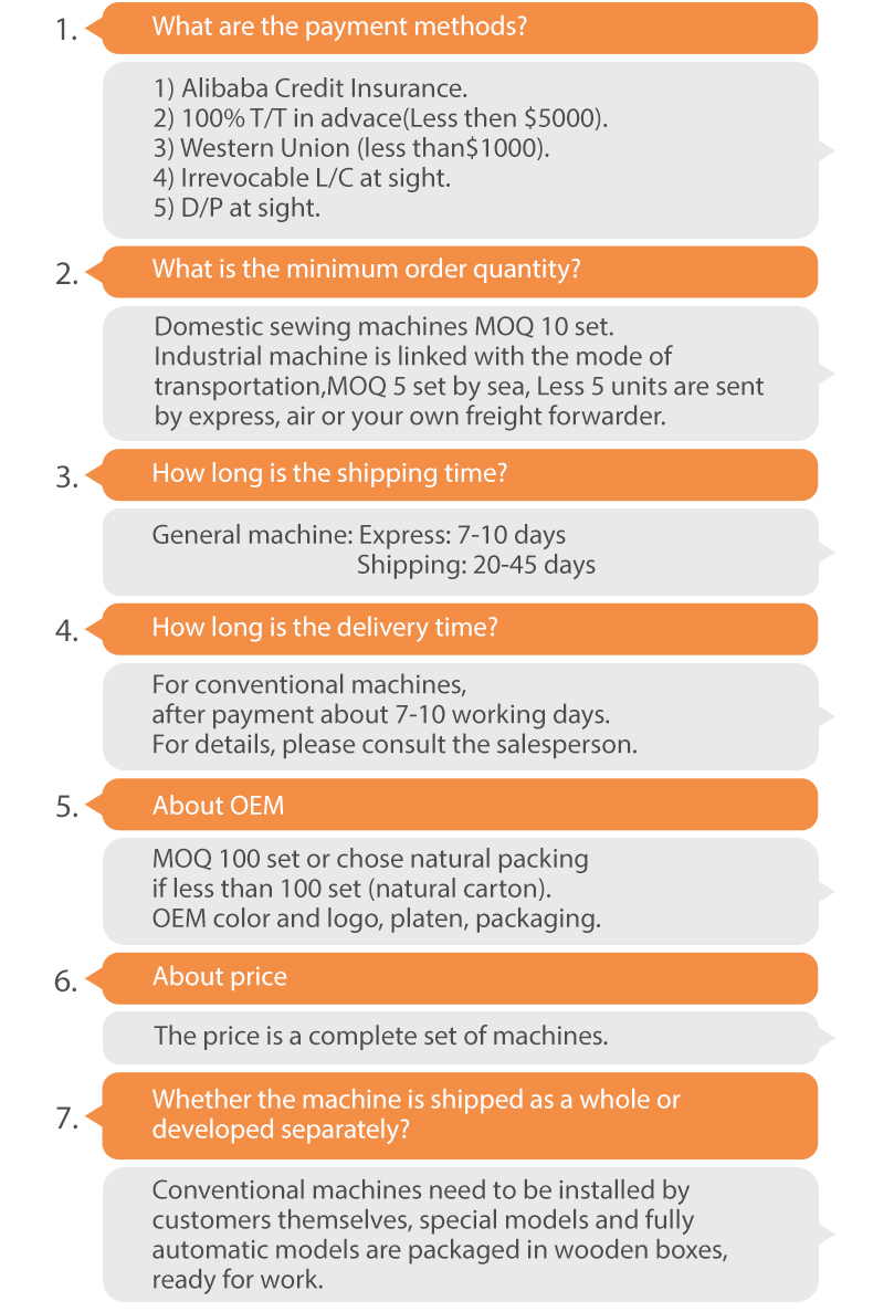 Taizhou Rosew Machinery Co., Ltd. sewing machine faq