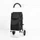 Black Shopping Grocery Foldable Cart, Big Capacity Grocery Folding Cart with Extra Large Shopping Bag Laundry Utility Cart