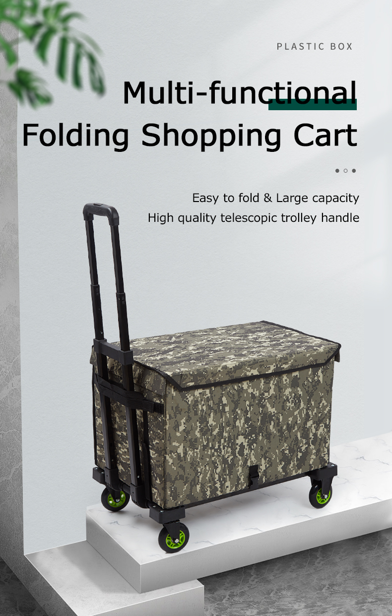foldable shopping trolley cart
