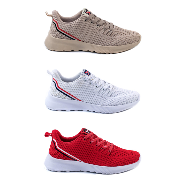 Wholesale Custom Men's Lace up Walking Breathable Sneakers Casual Shoes
