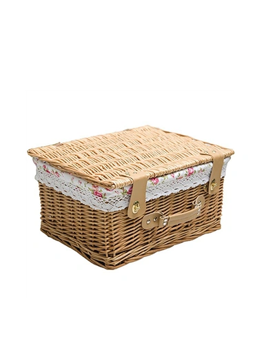 Large Woven Basket, Lidded Woven Basket