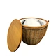 Round Picnic Basket with Cooler Bag And Long Handle