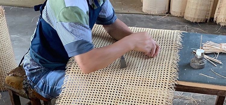 weaving rattan cane webbing