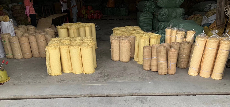 different size and color of rattan cane webbing rolls