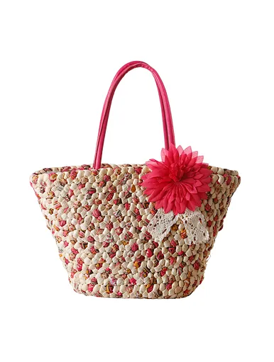 Straw Tote, Woven Beach Bag
