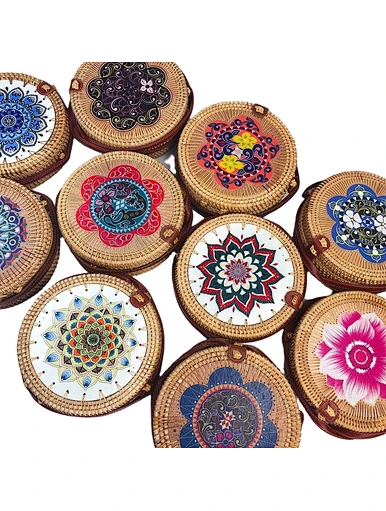 Bolsa de paja redonda