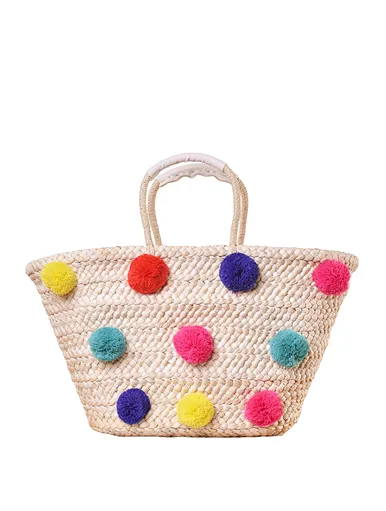 Straw Basket Bag, Straw Beach Tote