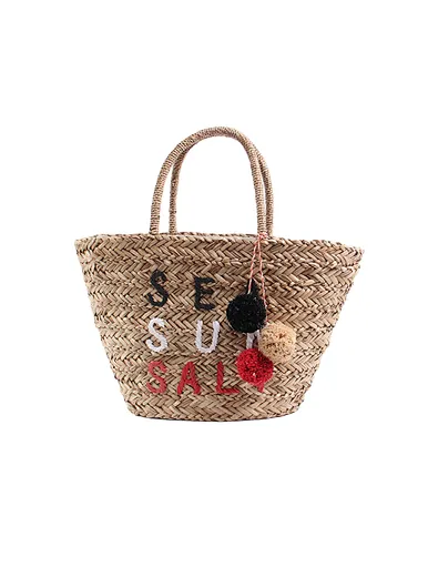  sac de plage en jonc de mer