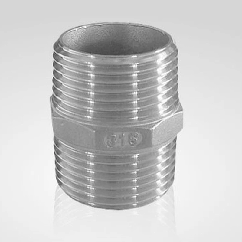 304 316 stainless steel pipe fittings Hex.Nipple Hexagon Nipple Fitting