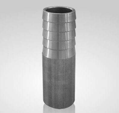stainless steel hose nipple with butt weld end out of pipe