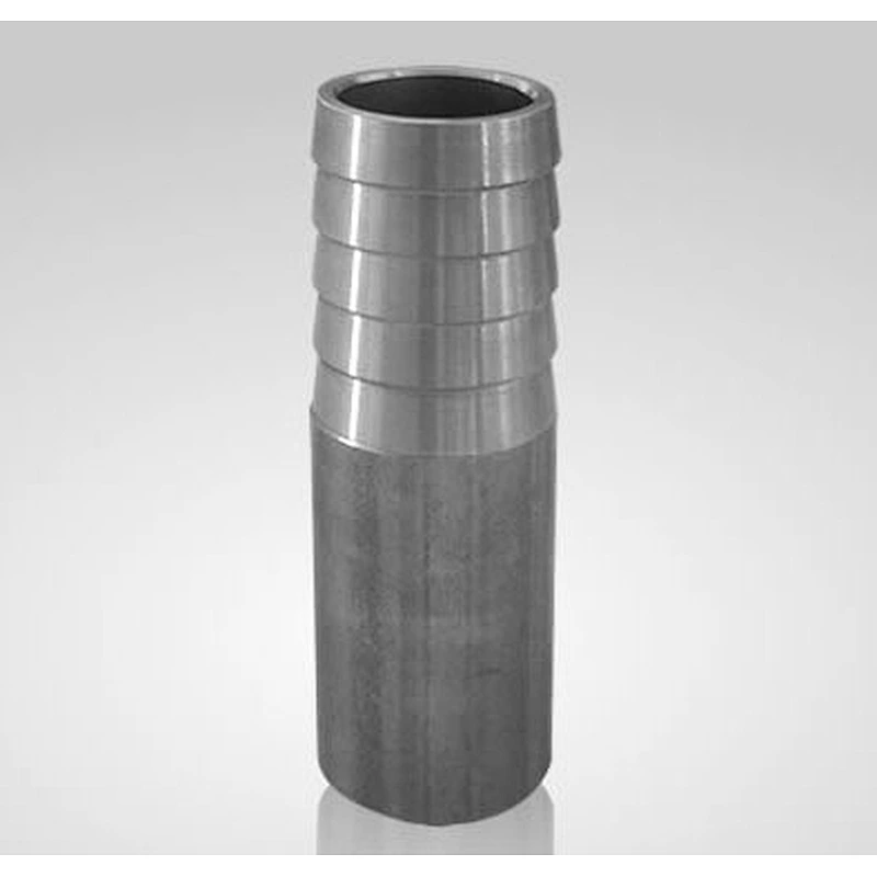 stainless steel hose nipple with butt weld end out of pipe