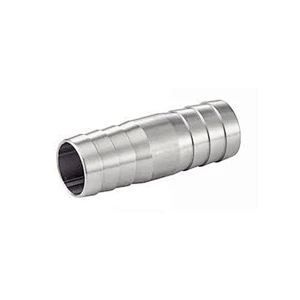 stainless steel double hose nipple fitting out of pipe