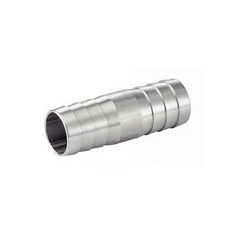 stainless steel double hose nipple fitting out of pipe