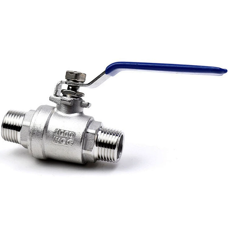 1000psi stainless steel 2piece ball valve male male thread