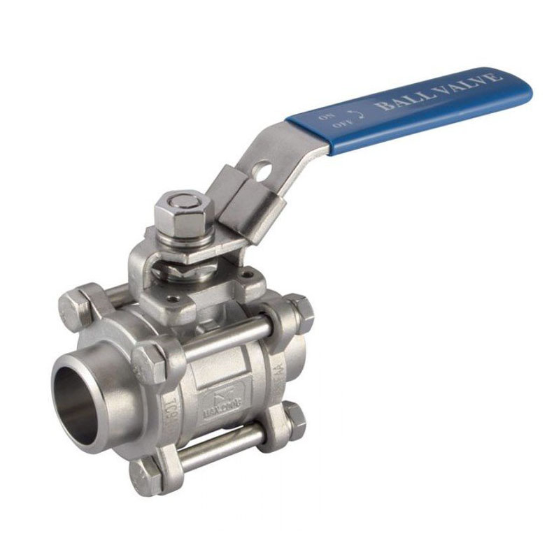 1000wog Butt Welding/Bw Ends SS304 SS316 3PC Stainless Steel Ball Valve